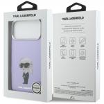 Carcasa Karl Lagerfeld IML Aquarelle Karl and Choupette & Logo cu MagSafe compatibila cu iPhone 17 Pro Max, Mov 9 - lerato.ro