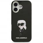 Carcasa Karl Lagerfeld IML Aquarelle Karl Logo cu MagSafe compatibila cu iPhone 17, Negru 2 - lerato.ro