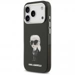 Carcasa Karl Lagerfeld IML Aquarelle Karl Logo cu MagSafe compatibila cu iPhone 17 Pro, Negru 3 - lerato.ro