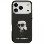 Carcasa Karl Lagerfeld IML Aquarelle Karl Logo cu MagSafe compatibila cu iPhone 17 Pro, Negru 2 - lerato.ro