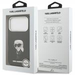 Carcasa Karl Lagerfeld IML Aquarelle Karl Logo cu MagSafe compatibila cu iPhone 17 Pro, Negru 9 - lerato.ro