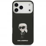 Carcasa Karl Lagerfeld IML Aquarelle Karl Logo cu MagSafe compatibila cu iPhone 17 Pro Max, Negru 2 - lerato.ro