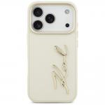 Carcasa Karl Lagerfeld Karl Script Logo compatibila cu iPhone 17 Pro, Bej 2 - lerato.ro