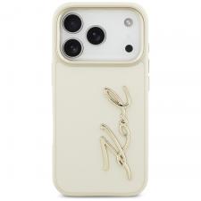 Carcasa Karl Lagerfeld Karl Script Logo compatibila cu iPhone 17 Pro, Bej