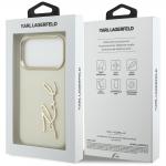 Carcasa Karl Lagerfeld Karl Script Logo compatibila cu iPhone 17 Pro, Bej 9 - lerato.ro