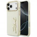 Carcasa Karl Lagerfeld Karl Script Logo compatibila cu iPhone 17 Pro Max, Bej 4 - lerato.ro