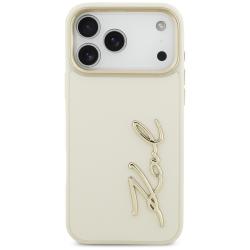 Carcasa Karl Lagerfeld Karl Script Logo compatibila cu iPhone 17 Pro Max, Bej