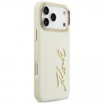 Carcasa Karl Lagerfeld Karl Script Logo compatibila cu iPhone 17 Pro Max, Bej 5 - lerato.ro