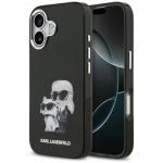 Carcasa Karl Lagerfeld IML Aquarelle Karl and Choupette Logo cu MagSafe compatibila cu iPhone 17, Negru 4 - lerato.ro