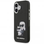 Carcasa Karl Lagerfeld IML Aquarelle Karl and Choupette Logo cu MagSafe compatibila cu iPhone 17, Negru 3 - lerato.ro