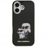 Carcasa Karl Lagerfeld IML Aquarelle Karl and Choupette Logo cu MagSafe compatibila cu iPhone 17, Negru 2 - lerato.ro