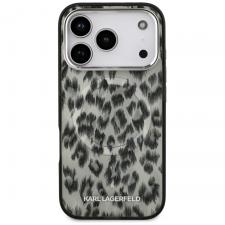 Carcasa Karl Lagerfeld IML Leopard Pattern cu MagSafe compatibila cu iPhone 17 Pro, Maro