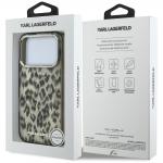 Carcasa Karl Lagerfeld IML Leopard Pattern cu MagSafe compatibila cu iPhone 17 Pro, Maro 9 - lerato.ro