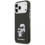 Carcasa Karl Lagerfeld IML Aquarelle Karl and Choupette Logo cu MagSafe compatibila cu iPhone 17 Pro, Negru 3 - lerato.ro