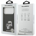 Carcasa Karl Lagerfeld IML Aquarelle Karl and Choupette Logo cu MagSafe compatibila cu iPhone 17 Pro, Negru 9 - lerato.ro