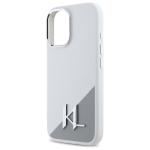 Carcasa Karl Lagerfeld Silicone Initial Metal Log cu MagSafe compatibila cu iPhone 16, Alb 7 - lerato.ro