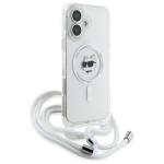 Carcasa Karl Lagerfeld IML Choupette Head and Cord cu MagSafe compatibila cu iPhone 16, Transparent 4 - lerato.ro