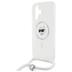 Carcasa Karl Lagerfeld IML Choupette Head and Cord cu MagSafe compatibila cu iPhone 16, Transparent 6 - lerato.ro