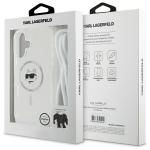 Carcasa Karl Lagerfeld IML Choupette Head and Cord cu MagSafe compatibila cu iPhone 16, Transparent 8 - lerato.ro