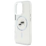Carcasa Karl Lagerfeld IML Metal Karl and Choupette Head cu MagSafe compatibila cu iPhone 16 Pro, Alb 7 - lerato.ro