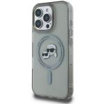 Carcasa Karl Lagerfeld IML Metal Karl and Choupette Head cu MagSafe compatibila cu iPhone 16 Pro, Negru 3 - lerato.ro