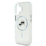 Carcasa Karl Lagerfeld IML Metal Karl and Choupette Head cu MagSafe compatibila cu iPhone 16 Plus, Alb 7 - lerato.ro
