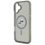 Carcasa Karl Lagerfeld IML Metal Karl and Choupette Head cu MagSafe compatibila cu iPhone 16 Plus, Negru 7 - lerato.ro