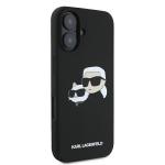 Carcasa Karl Lagerfeld Silicone Nauble Heads Print cu MagSafe compatibila cu iPhone 16, Negru 5 - lerato.ro