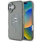 Carcasa Karl Lagerfeld IML Metal Karl and Choupette Head cu MagSafe compatibila cu iPhone 16, Negru 4 - lerato.ro