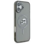 Carcasa Karl Lagerfeld IML Metal Karl and Choupette Head cu MagSafe compatibila cu iPhone 16, Negru 5 - lerato.ro