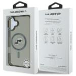 Carcasa Karl Lagerfeld IML Metal Karl and Choupette Head cu MagSafe compatibila cu iPhone 16, Negru 9 - lerato.ro