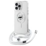 Carcasa Karl Lagerfeld IML Choupette Head and Cord cu MagSafe compatibila cu iPhone 16 Pro Max, Transparent 3 - lerato.ro