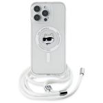 Carcasa Karl Lagerfeld IML Choupette Head and Cord cu MagSafe compatibila cu iPhone 16 Pro Max, Transparent 2 - lerato.ro
