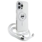 Carcasa Karl Lagerfeld IML Choupette Head and Cord cu MagSafe compatibila cu iPhone 16 Pro Max, Transparent 4 - lerato.ro