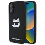 Carcasa Karl Lagerfeld Silicone Choupette Head Print cu MagSafe compatibila cu iPhone 16, Negru 4 - lerato.ro
