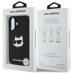 Carcasa Karl Lagerfeld Silicone Choupette Head Print cu MagSafe compatibila cu iPhone 16, Negru 9 - lerato.ro