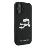 Carcasa Karl Lagerfeld Silicone Nauble Heads Print cu MagSafe compatibila cu iPhone 16 Plus, Negru 5 - lerato.ro