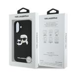 Carcasa Karl Lagerfeld Silicone Nauble Heads Print cu MagSafe compatibila cu iPhone 16 Plus, Negru 9 - lerato.ro