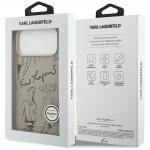 Carcasa Karl Lagerfeld Grained Pattern Logo cu MagSafe compatibila cu iPhone 17 Pro Max, Gri 9 - lerato.ro