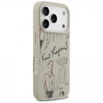 Carcasa Karl Lagerfeld Grained Pattern Logo cu MagSafe compatibila cu iPhone 17 Pro, Gri 5 - lerato.ro
