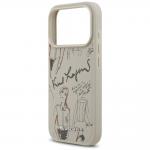 Carcasa Karl Lagerfeld Grained Pattern Logo cu MagSafe compatibila cu iPhone 17 Pro, Gri 7 - lerato.ro