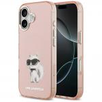 Carcasa Karl Lagerfeld IML Aquarelle Choupette Logo cu MagSafe compatibila cu iPhone 17, Roz 4 - lerato.ro
