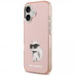 Carcasa Karl Lagerfeld IML Aquarelle Choupette Logo cu MagSafe compatibila cu iPhone 17, Roz 3 - lerato.ro