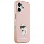 Carcasa Karl Lagerfeld IML Aquarelle Choupette Logo cu MagSafe compatibila cu iPhone 17, Roz 5 - lerato.ro