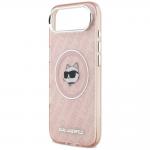 Carcasa Karl Lagerfeld IML Choupette Head Logo cu MagSafe compatibila cu iPhone 17 Air, Roz 7 - lerato.ro