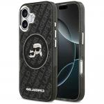 Carcasa Karl Lagerfeld IML Glitter Karl and Choupette Heads Logo cu MagSafe compatibila cu iPhone 17, Negru 4 - lerato.ro