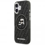 Carcasa Karl Lagerfeld IML Glitter Karl and Choupette Heads Logo cu MagSafe compatibila cu iPhone 17, Negru 3 - lerato.ro