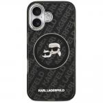 Carcasa Karl Lagerfeld IML Glitter Karl and Choupette Heads Logo cu MagSafe compatibila cu iPhone 17, Negru 2 - lerato.ro