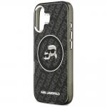Carcasa Karl Lagerfeld IML Glitter Karl and Choupette Heads Logo cu MagSafe compatibila cu iPhone 17, Negru 7 - lerato.ro