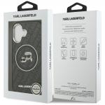 Carcasa Karl Lagerfeld IML Glitter Karl and Choupette Heads Logo cu MagSafe compatibila cu iPhone 17, Negru 9 - lerato.ro